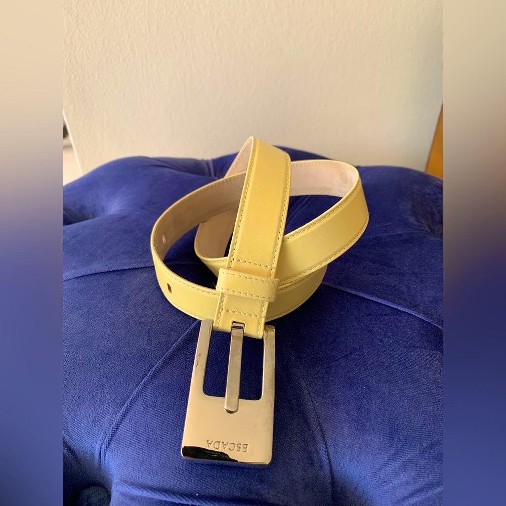 Escada Yellow Leather Belt